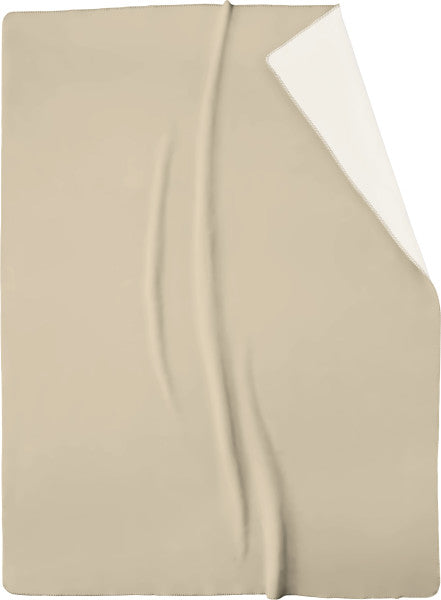 Biederlack Wohn- und Kuscheldecke"Double Face",oasis-ecru, 150x200 cm