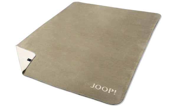 Biederlack Wohn- und Kuscheldecke "JOOP!- Melange Doubleface" 150x200 cm, oliv-natur