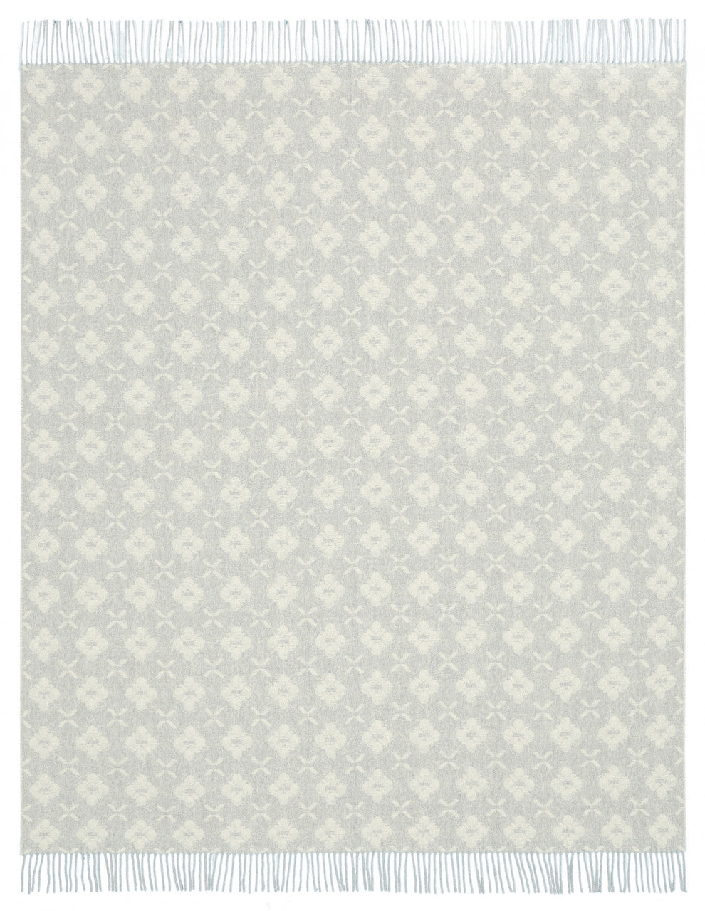 Biederlack Fransenplaid „Primo" Silver  130x170 cm