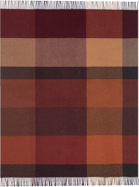 Biederlack Kaschmir-Plaid "Pleasant ",Ruby,  130x170 cm