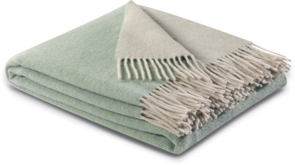 Biederlack Kaschmir-Plaid  Salvia Creme 130x170cm und 150x200 cm