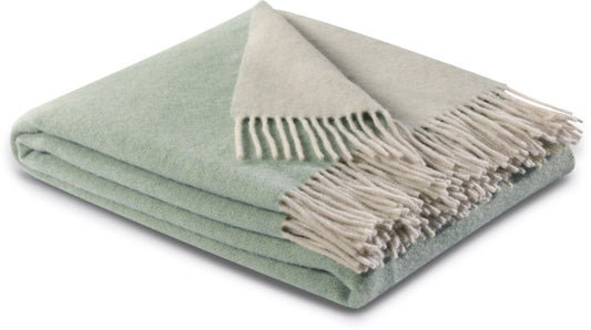 Biederlack Kaschmir-Plaid  Salvia Creme 130x170cm und 150x200 cm