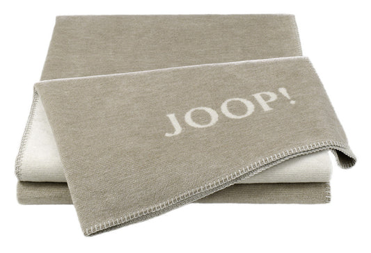 Biederlack Wohn- und Kuscheldecke "JOOP!- Melange Doubleface" 150x200 cm, sand-natur