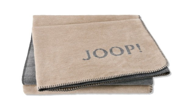 Biederlack Wohn- und Kuscheldecke "JOOP!- Melange Doubleface" 150x200 cm, sand-stein