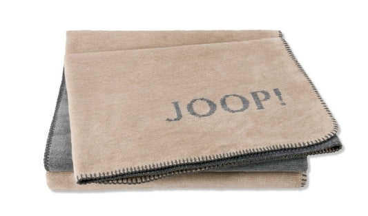 Biederlack Wohn- und Kuscheldecke "JOOP!- Melange Doubleface" 150x200 cm, sand-stein