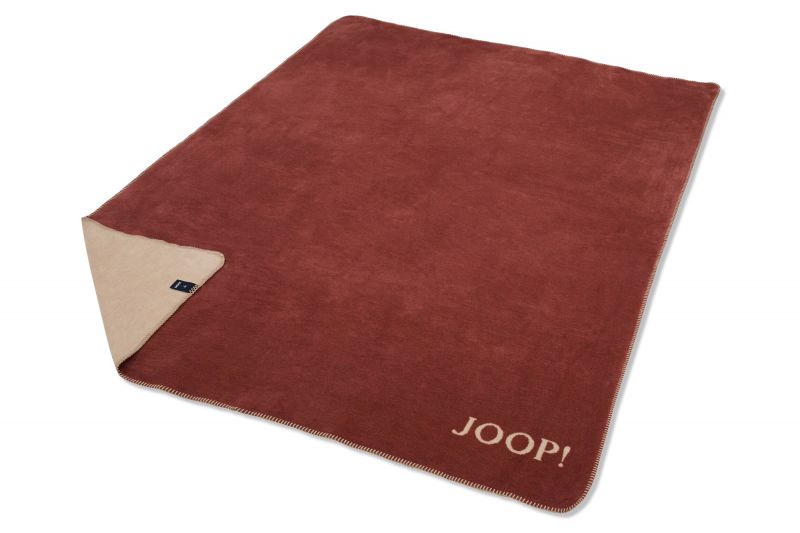 Biederlack Wohn- und Kuscheldecke "JOOP!- Melange Doubleface" 150x200 cm, siena-natur