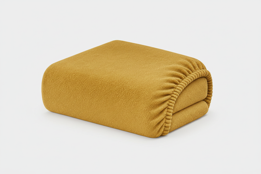 NICKY-VELOURS Fitted Sheet 220g/m² HEIGHT 25 cm 330-07 gold