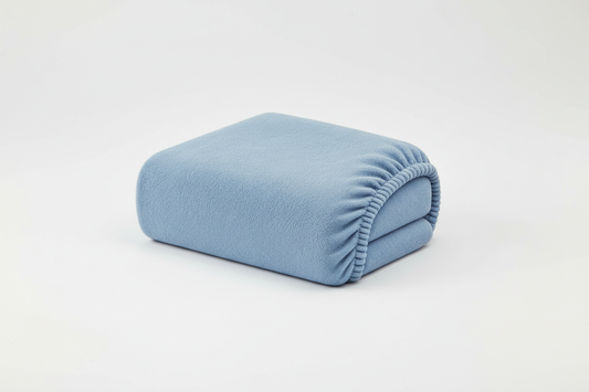 NICKY-VELOUR Fitted Sheet 220g/m² HEIGHT 25 cm 330-00-24 light blue
