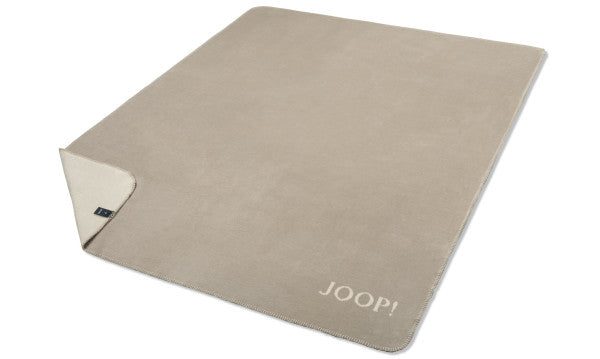 Biederlack Wohn- und Kuscheldecke "JOOP!- Melange Doubleface" 150x200 cm, stein-natur