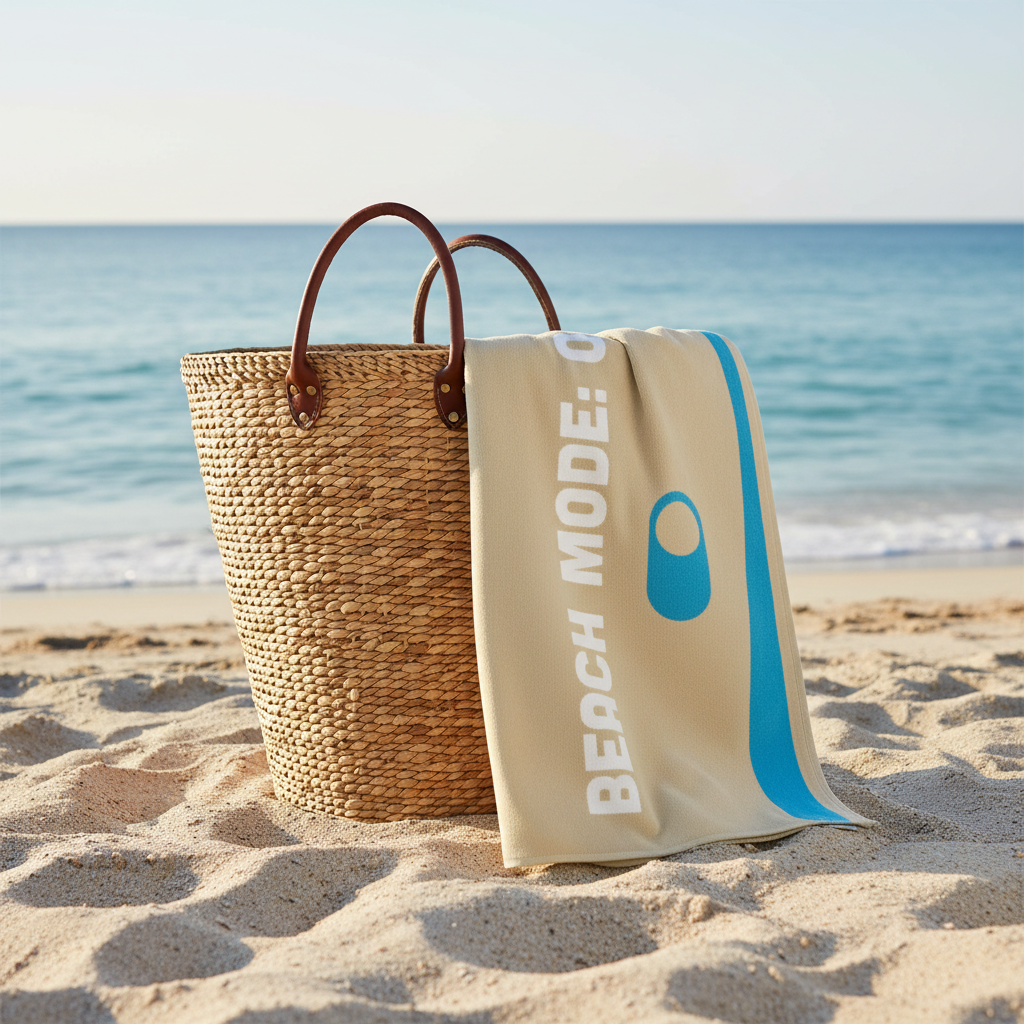 Stuco Strandtuch Beach Mode: ON sand blau  90x170 cm