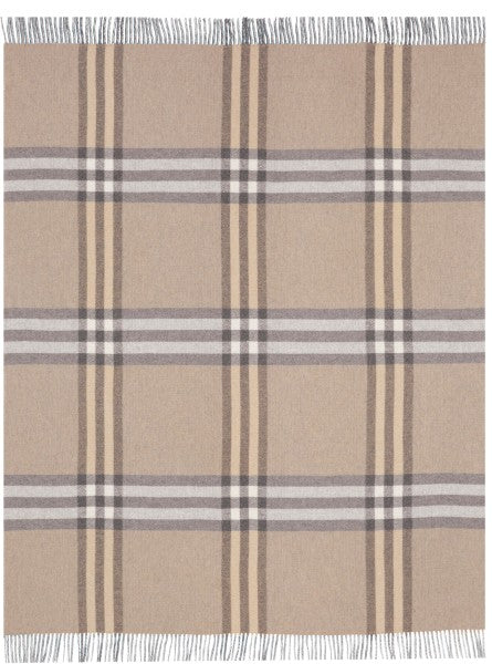 Biederlack Kaschmir-Plaid "Twin Check" Beige,Grau 150x200 cm
