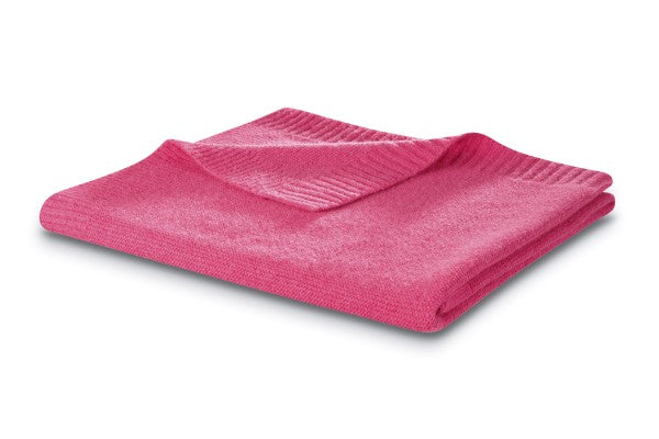 Biederlack Babydecke "Wool Knit" Pink, 100% Wolle, 75x100 cm