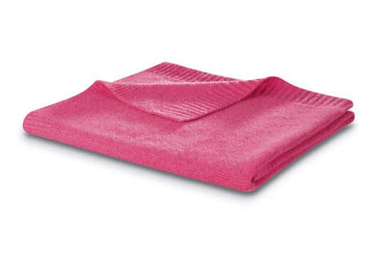 Biederlack Babydecke "Wool Knit" Pink, 100% Wolle, 75x100 cm