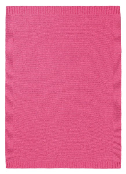 Biederlack Babydecke "Wool Knit" Pink, 100% Wolle, 75x100 cm