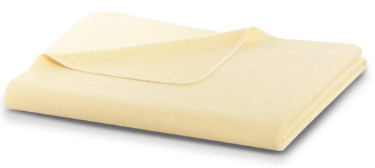 Biederlack Wohn- und Kuscheldecke yellow "Pearl" 150x200 100% Baumwolle